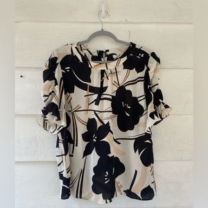 Poppi - Abstract Black-and-White Blouse (XL)